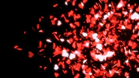 Heart Confetti Explosion 스톡 동영상 98439559