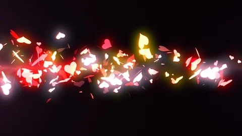 Heart Confetti Explosion 스톡 동영상 98439574