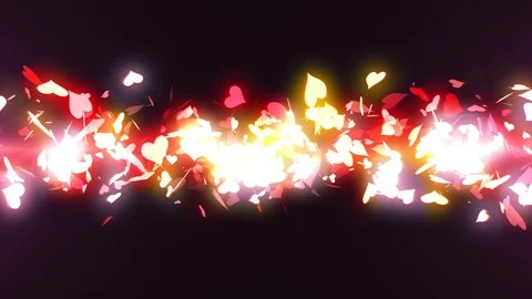 Heart Confetti Explosion Video stock 98439591