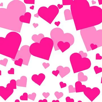 Heart confetti falling down isolated. Valentines day concept. Heart shapes Stock Illustration