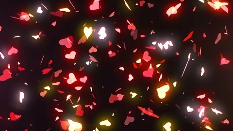 Heart Confetti Video stock 98439692
