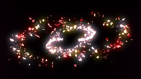 Heart Confetti Video stock 98439741