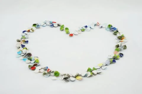 Heart with confetti Stock Photos