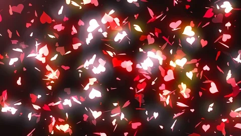 Heart Confetti Transition Video stock 98439851