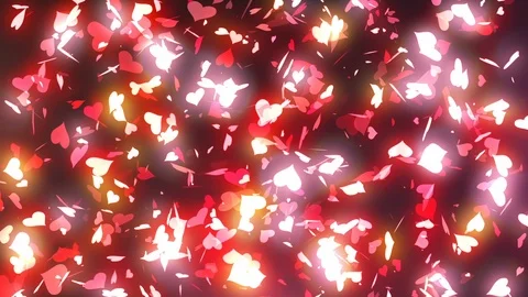 Heart Confetti Transition Video stock 98439899
