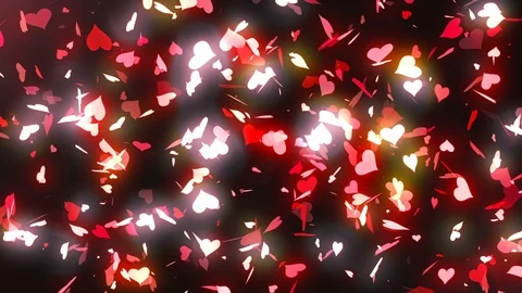 Heart Confetti Transition Video stock 98439906