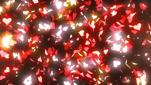 Heart Confetti Transition Video stock 98439912