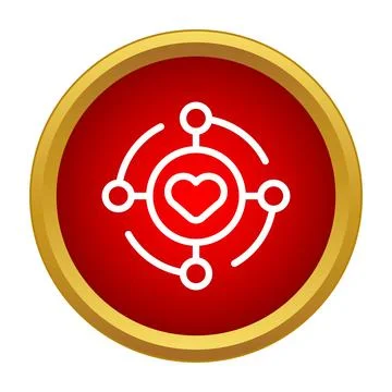 Heart connection icon showing sharing and network Ilustração Stock