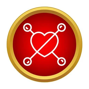 Heart connection network icon showing digital linking イラスト素材