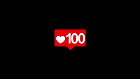 Heart Like Counter Animation on Dark Background Vídeo Stock 335428473