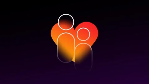 Heart Couple Icon Stock Footage 336063184