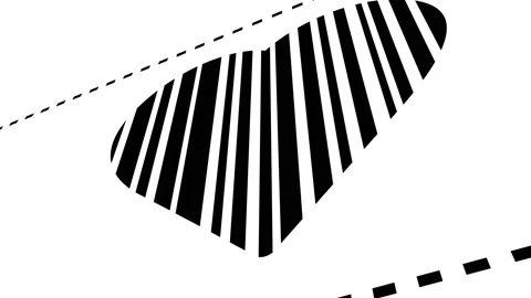 Heart Coupon in bar code shape with scissors to cut the dotted line border an Stock Footage 144519635