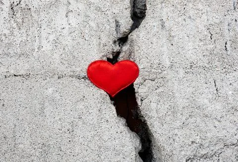Heart in the Crack Stock Photos