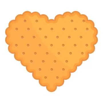 Heart cracker icon cartoon vector. Cookie food Illustrazione stock