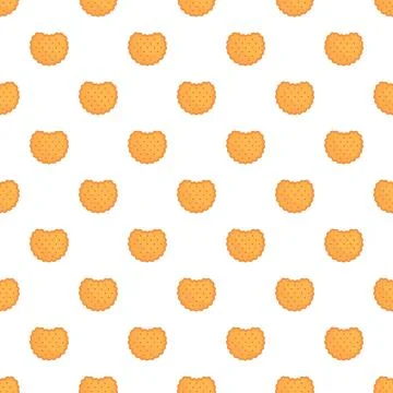 Heart cracker pattern creating a food background Stock Illustration