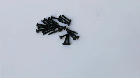 Heart created from  Screws, Stop Motion Video Stock-Footage 46217398