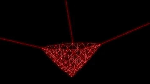 Heart creation lasers neon Synthwave Loop 3d render Stock Footage 109368544
