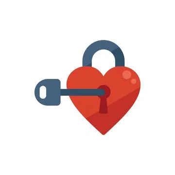 Heart credibility icon flat vector. Customer trust Stock Illustration