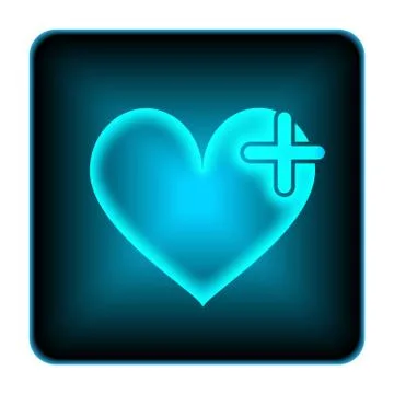 Heart with cross icon Stock Illustration