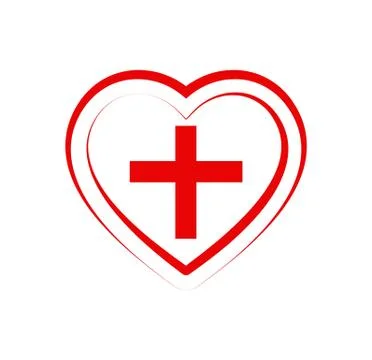 Heart cross icon 스톡 일러스트
