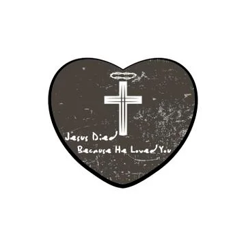 Heart with a cross Stock Illustration