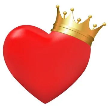 Heart in crown Stock Illustration
