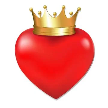 Heart in crown Stock Illustration