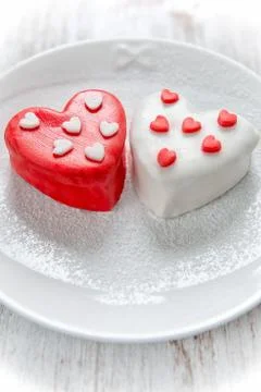 Heart cup cake Stock Photos