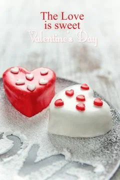 Heart cup cake Stock Photos