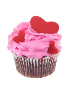 Heart cupcake Stock Photos