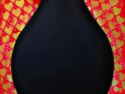 Heart Curtain Border Stock-Illustration