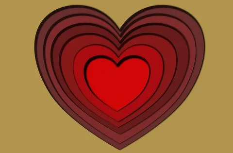 Heart cutout Stock Illustration