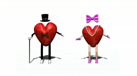 Heart Dancing Couple loopable HD1080 Stockbeeldmateriaal 302362