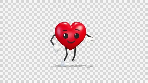 Heart dancing salsa Video Loop and Alfa Channel Stockbeeldmateriaal 163290519