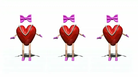Heart Dancing Trio loopable HD1080 Video stock 302364