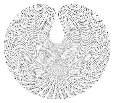 Heart, database hurricane isolated on white background, computer data backup. Stockillustratie