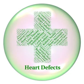 Heart Defects Means Anomaly Blemish And Errors Stock Illustration