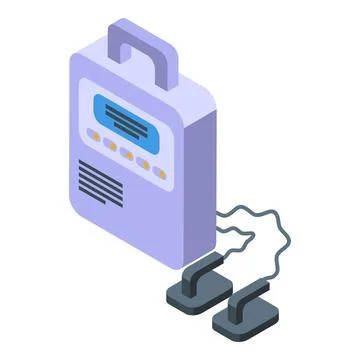 Heart defibrillator icon isometric vector. Aed cardiac イラスト素材
