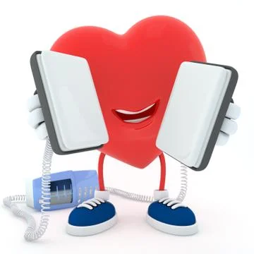 Heart with defibrillator Stock Illustration