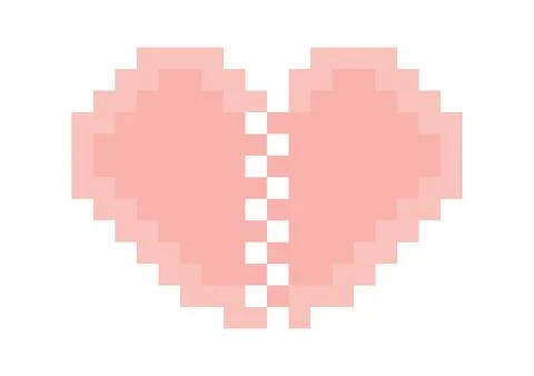 Heart design concepts with pixel theme 2 Stock Illustration