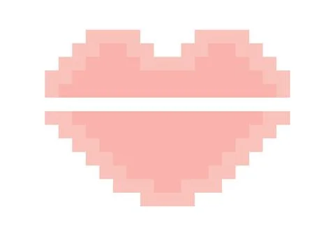Heart design concepts with pixel theme 2 Stock Illustration