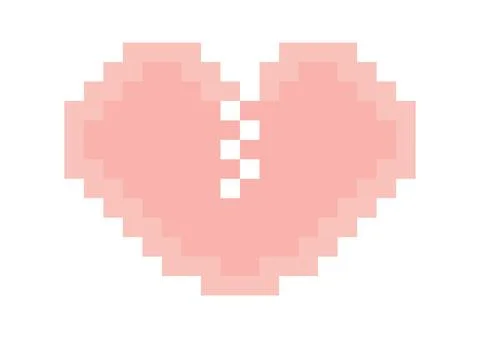 Heart design concepts with pixel theme Stock Illustration