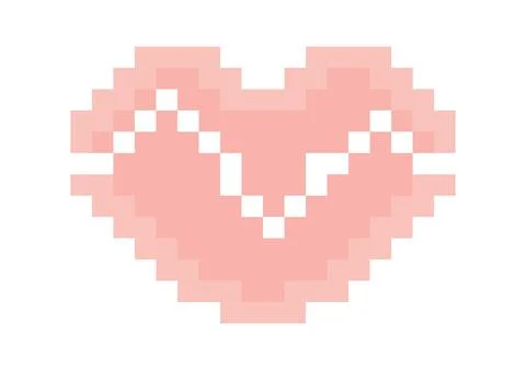 Heart design concepts with pixel theme 2 Stock Illustration