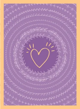 Heart design with leaf pattern on frame 스톡 일러스트
