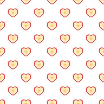 Heart design seamless pattern for love concepts Stock Illustration