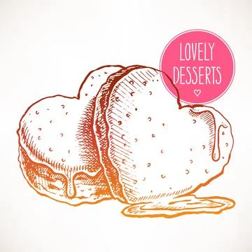 Heart dessert Illustration