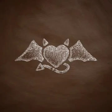 Heart devil icon イラスト素材