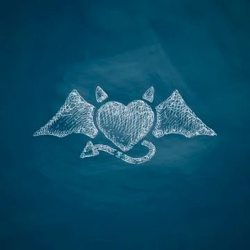 Heart devil icon イラスト素材