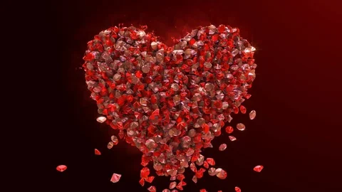 Heart diamond Stock Footage 129084648