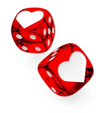 The heart dices Stock Illustration